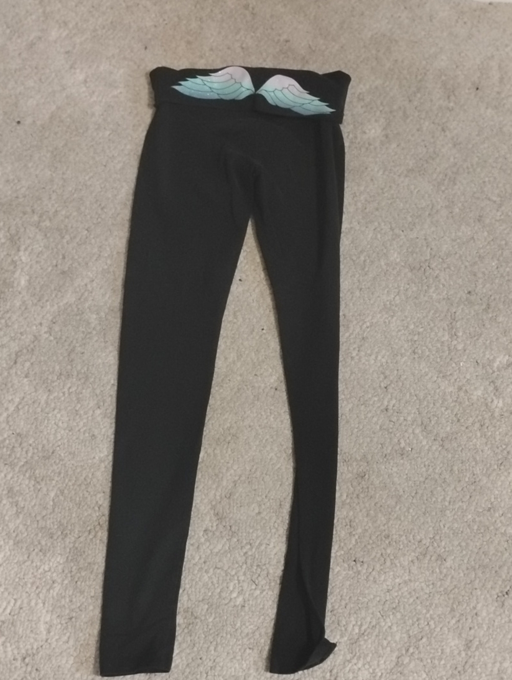 Victoria Secret Fold Over Waistband With Gorgeous Sparkly Pastel Wings On Back